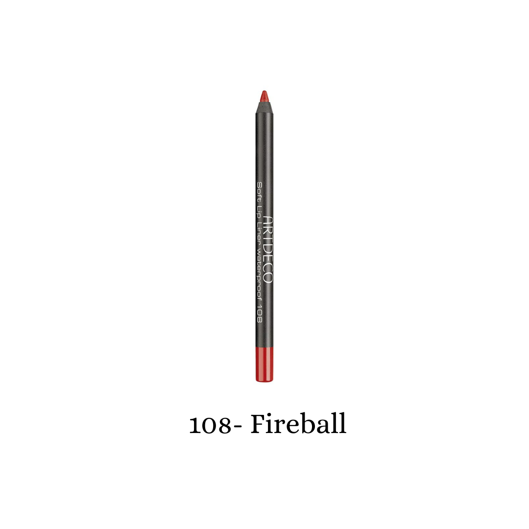 ARTDECO waterproof soft lip liner in fiery red, designed for precise application and long-lasting wear.