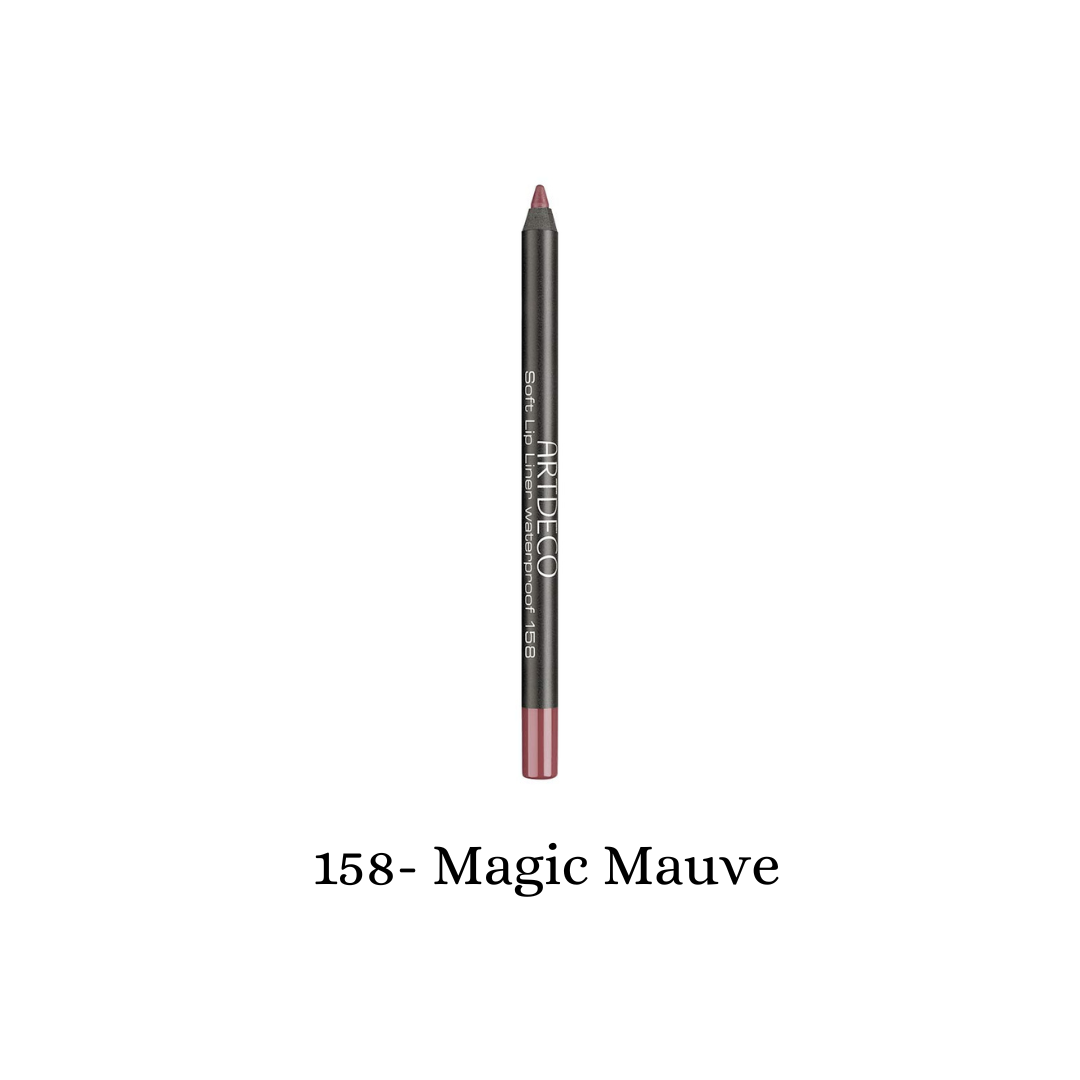 ARTDECO Soft Lipliner Waterproof in Magic Mauve, showcasing a smooth, creamy lip liner with a waterproof formula.