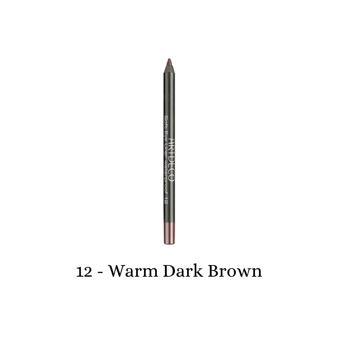 ARTDECO waterproof gel eyeliner in warm dark brown, soft and smooth for precise eye definition.