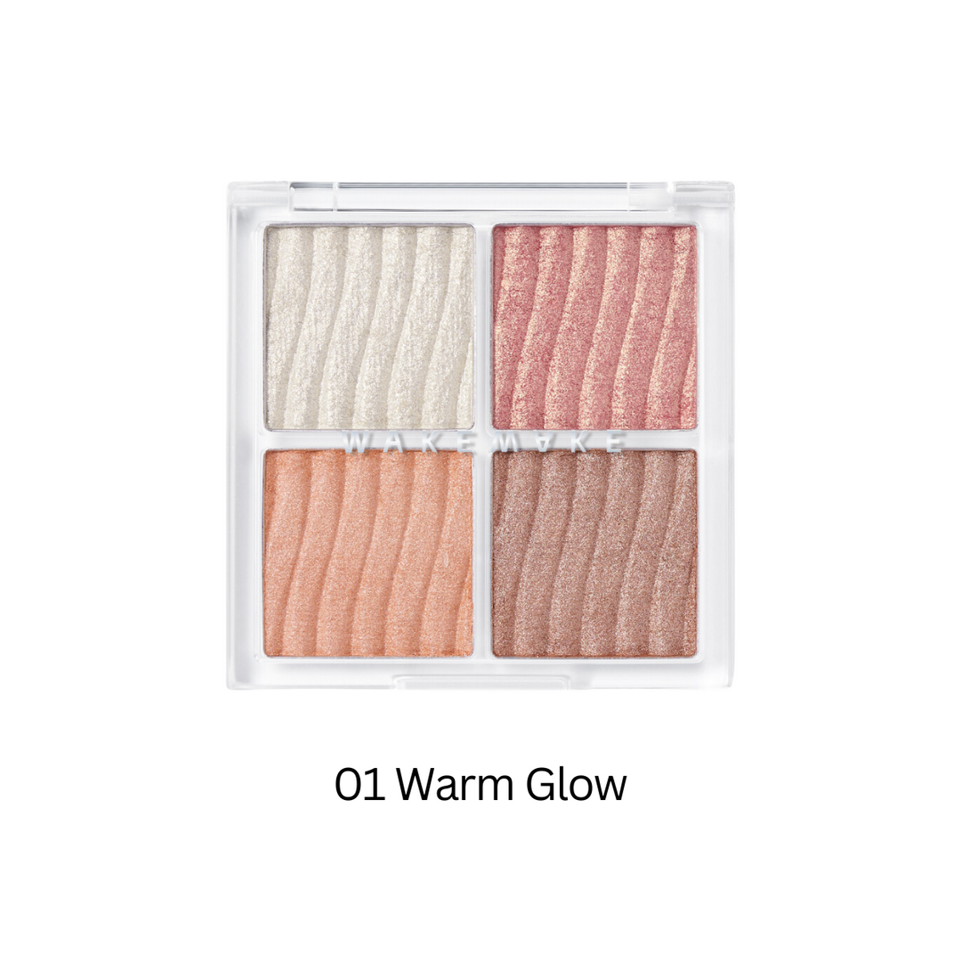 WAKEMAKE Glow Contouring Highlighter Palette (2 Colours) - Shop K-Beauty in Australia