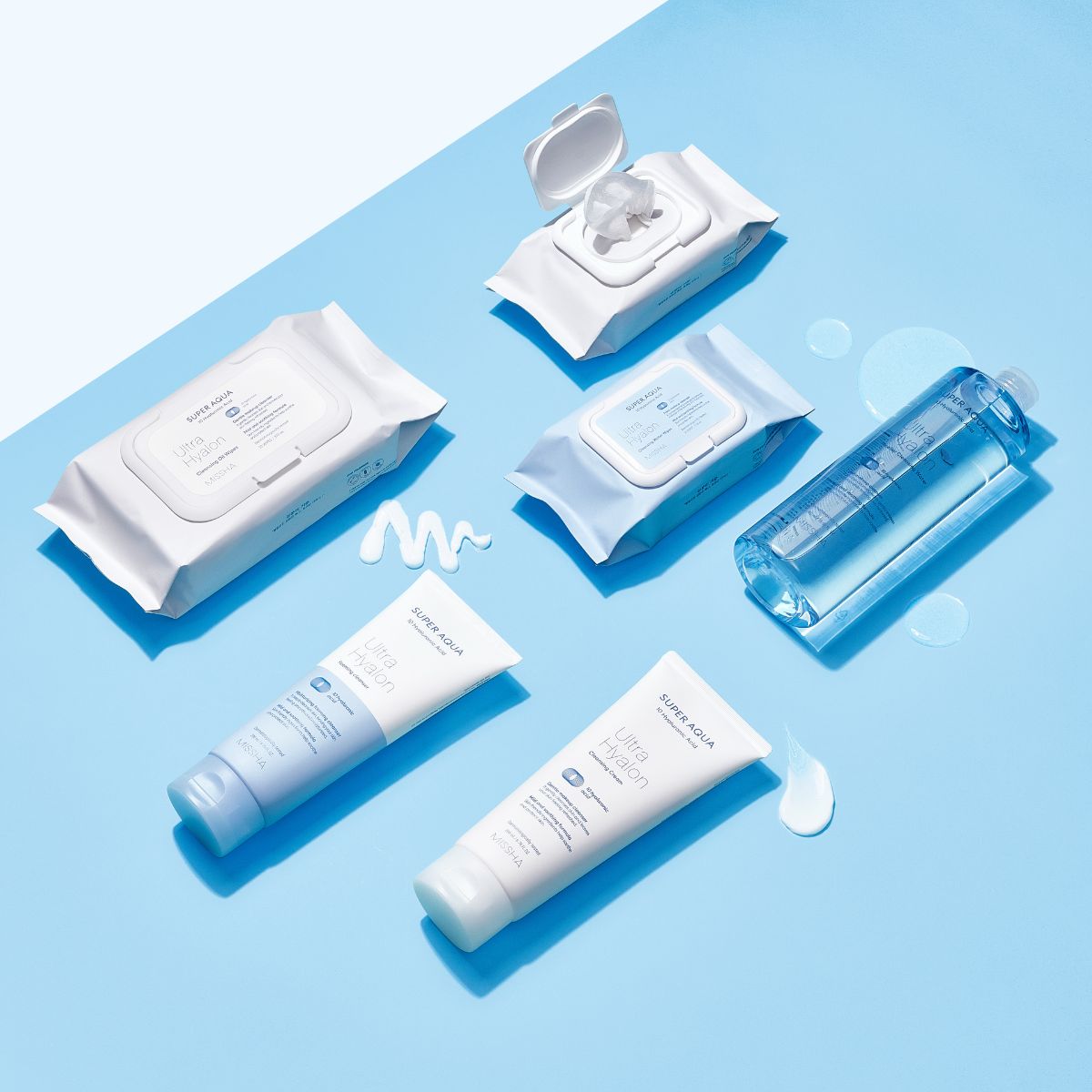 Missha Super Aqua Ultra Hyalron Cleansing Oil Wipes 154ml  -La Cosmetique