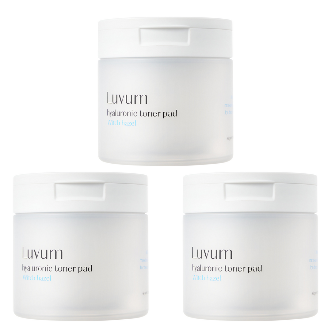 Luvum Witch Hazel Hyaluronic Toner Pad (3-pack bundle) - Shop K-Beauty in Australia