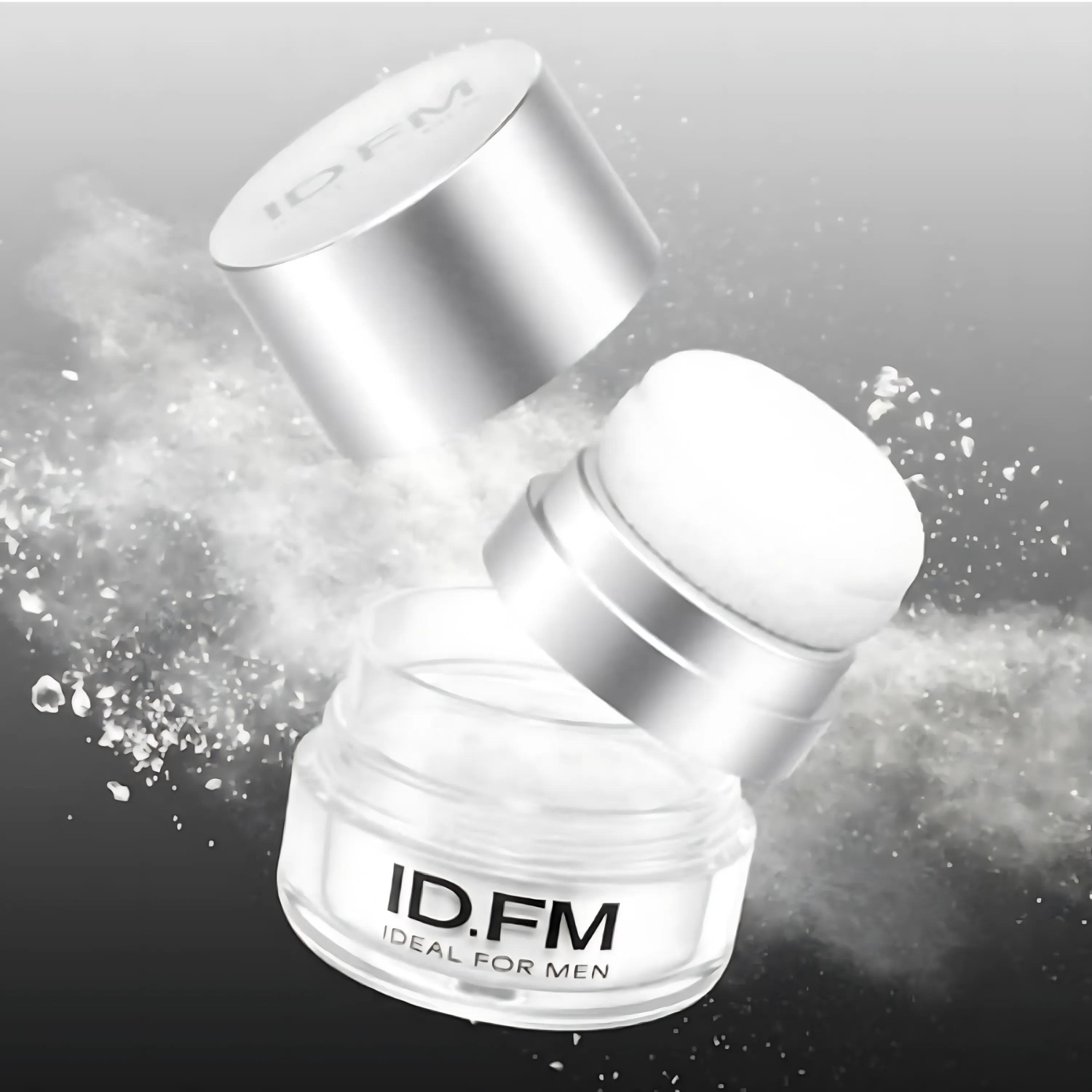 No Sebum Easy Powder 5g setting powder for men, in a sleek compact with a transparent lid and smooth, matte finish.