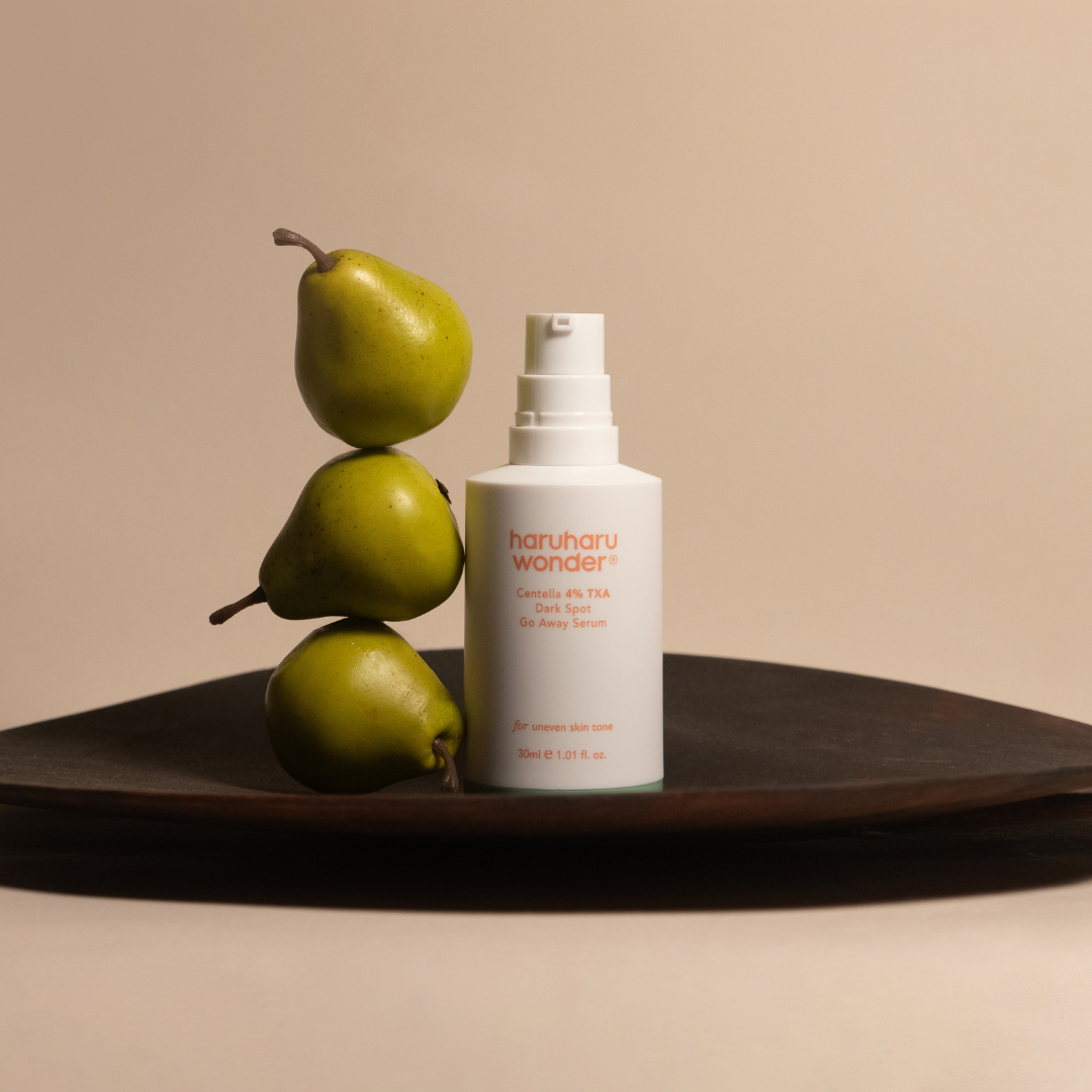 Haruharu Wonder Centella 4% TXA Gel Serum in a 30ml bottle, with a lightweight, clear gel texture and minimalist packaging.