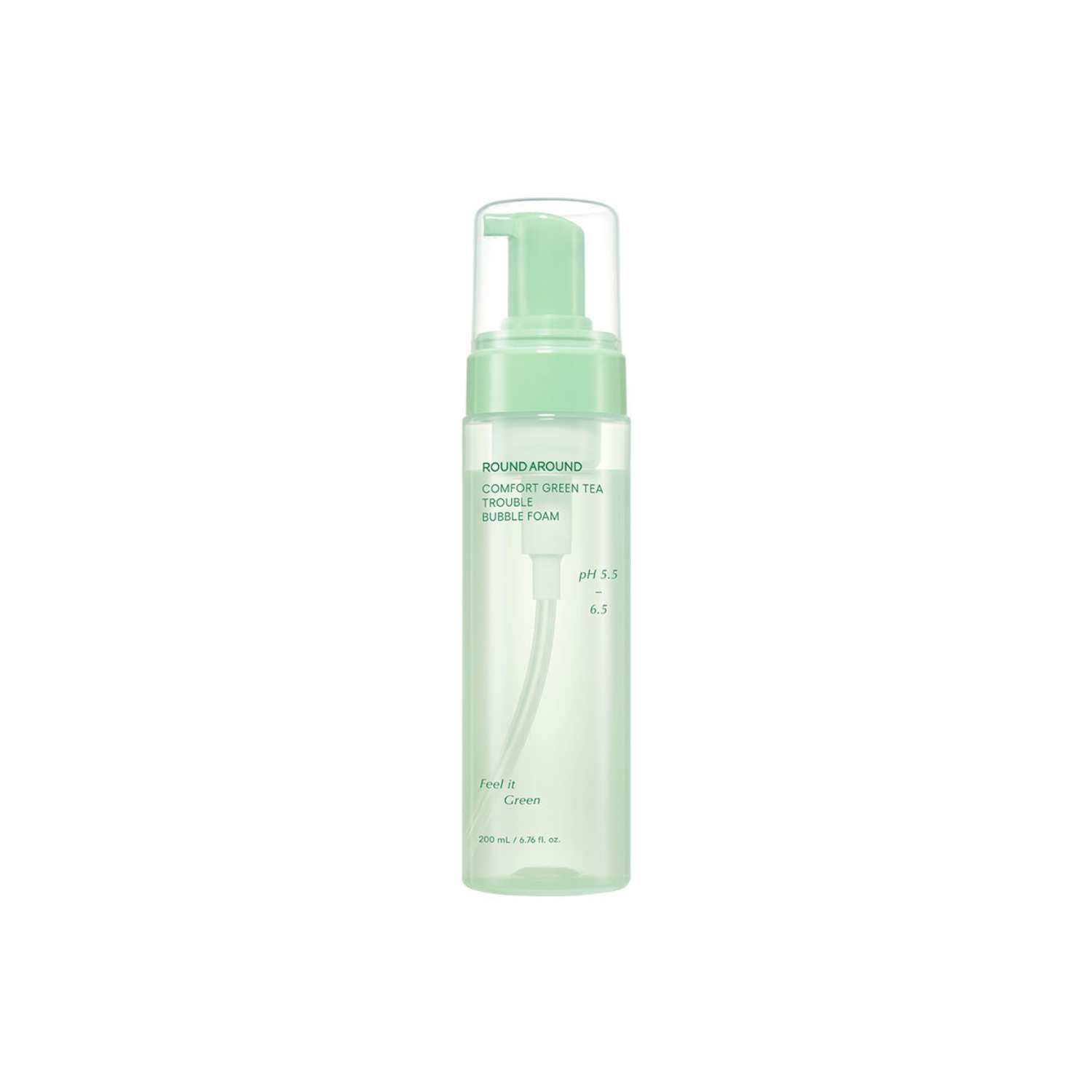 ROUND A’ROUND Comfort Green Tea Trouble Bubble Foam 200ml - Shop K-Beauty in Australia