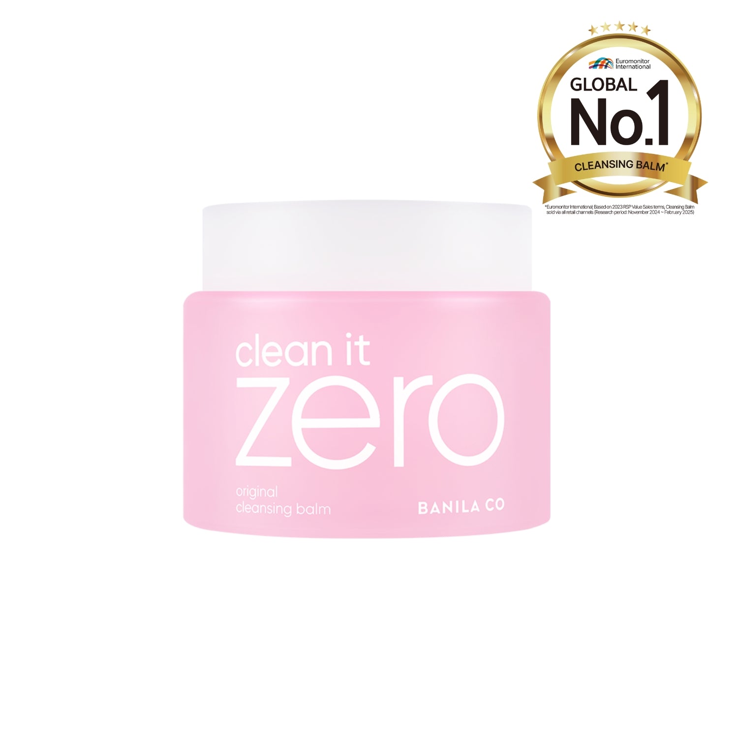 Banila Co Clean It Zero Cleansing Balm Original jar with white balm inside, oil and balm cleanser for makeup removal and skincare