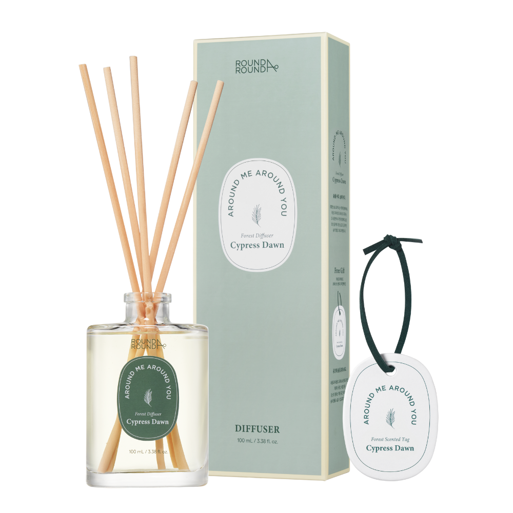 ROUND A’ROUND Forest Diffuser 100mL (Cypress Dawn) - Shop K-Beauty in Australia