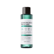 Some By Mi AHA BHA PHA 30 Days Miracle Toner in 150ml bottle, featuring clear liquid with a white cap and minimalist label.