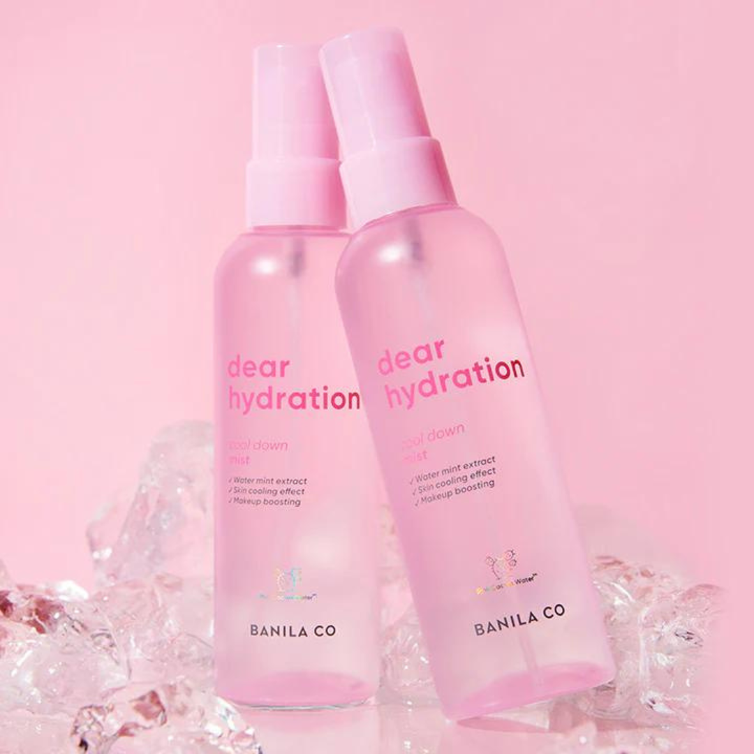 Banila Co Dear Hydration Cool Down Face Mist in 99ml bottle, refreshing spray for hydrating and cooling skin.