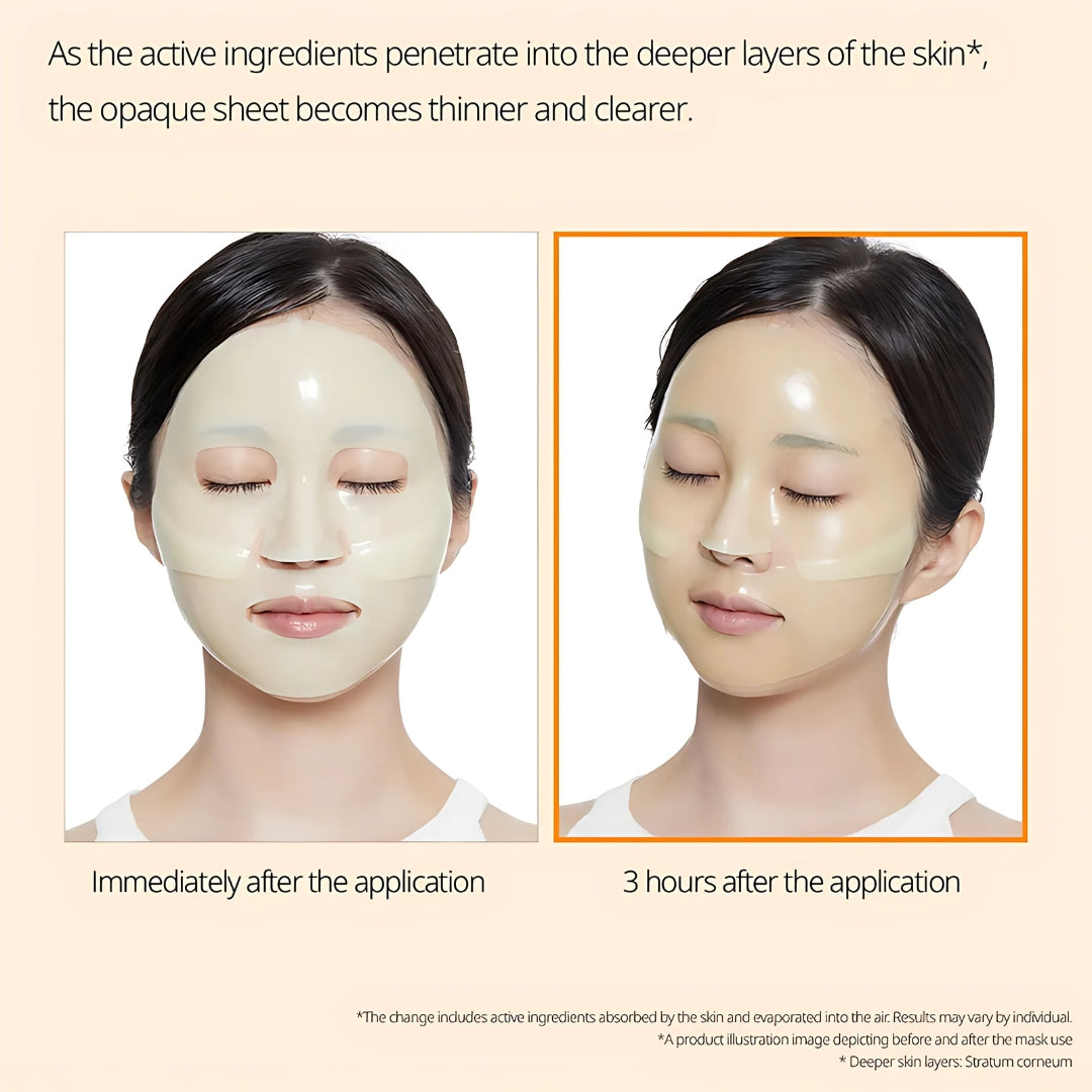 VT Cosmetics Vita-light Reedle Shot 100 2-Step Hydrogel Mask sheet mask showing the hydrogel sheet and packaging.