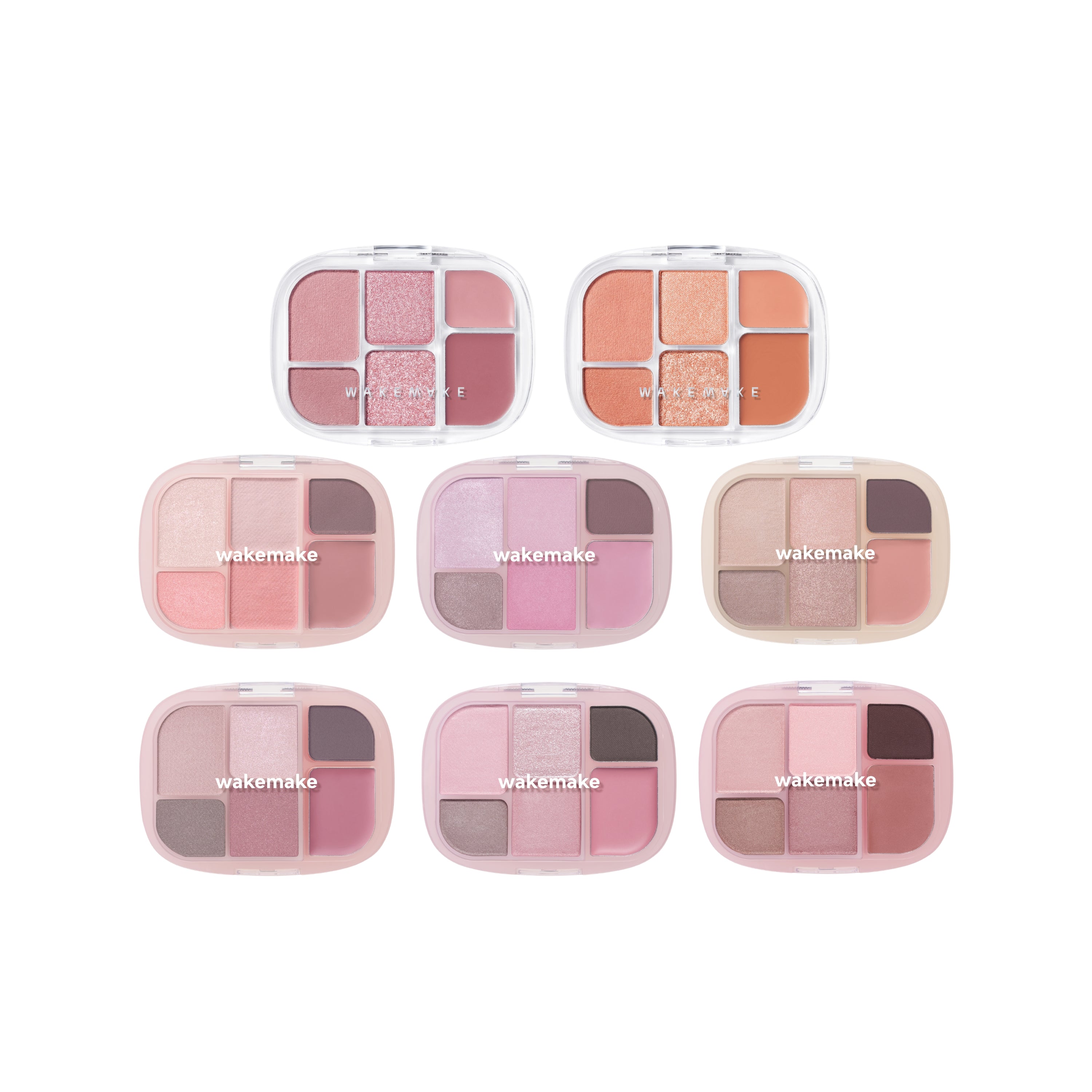 WAKEMAKE Wakemake Soft Sheer Multi Palette (8 Shades) - Shop K-Beauty in Australia
