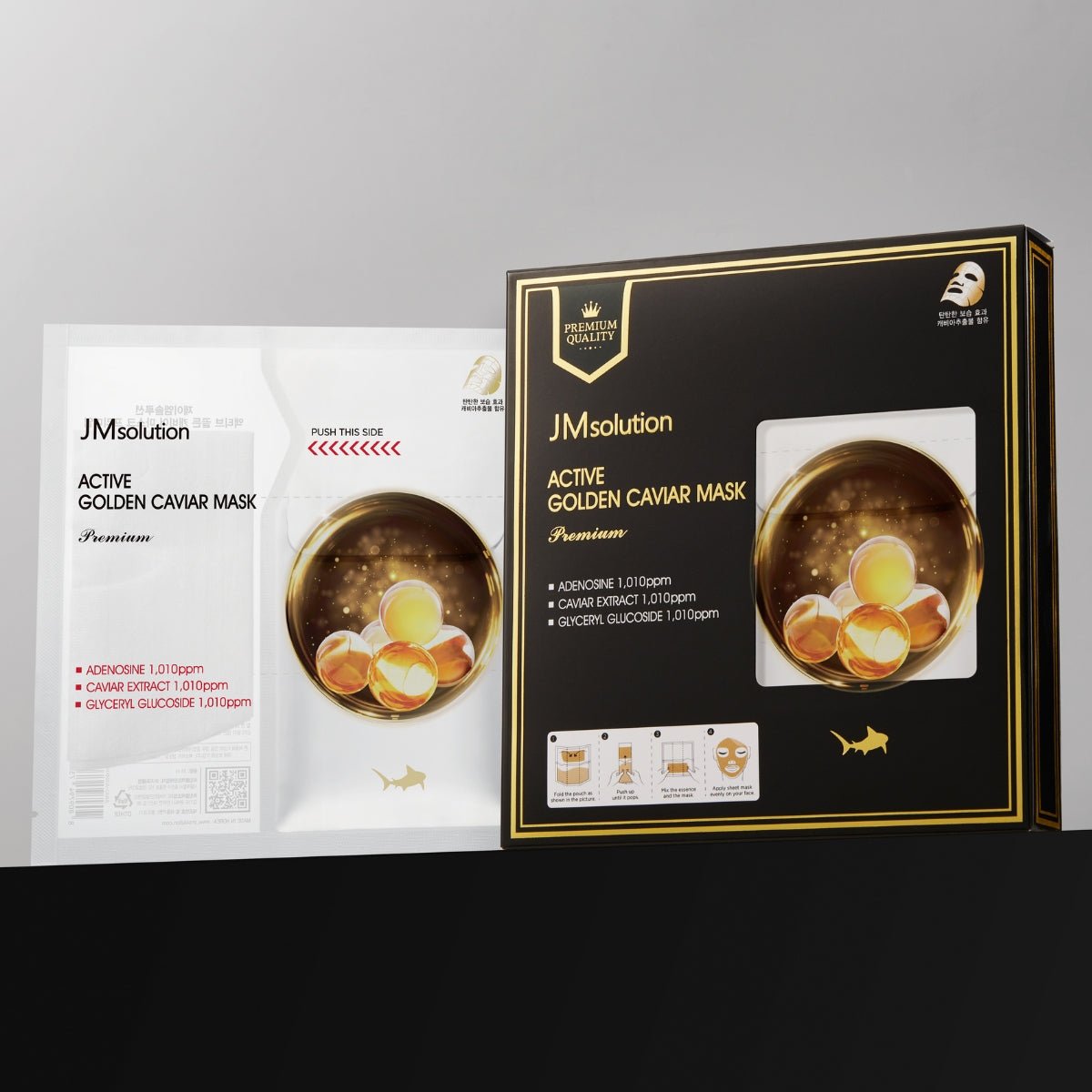 JMsolution Active Golden Caviar Mask Box Premium [5pcs] | La Cosmetique