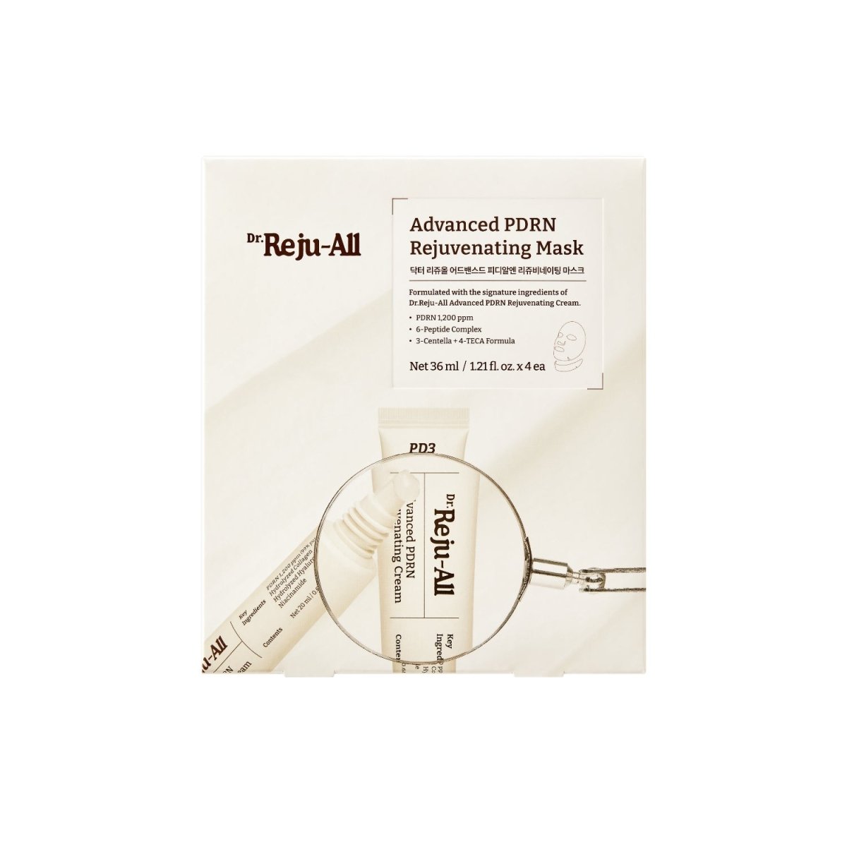 Dr.Reju-All Advanced PDRN Rejuvenating Sheet Mask Box with 4 Masks
