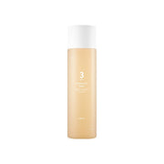 Numbuzin No.3 Super Glowing Essence Toner in 200ml bottle, clear liquid toner with minimalist packaging, ideal for brightening skin