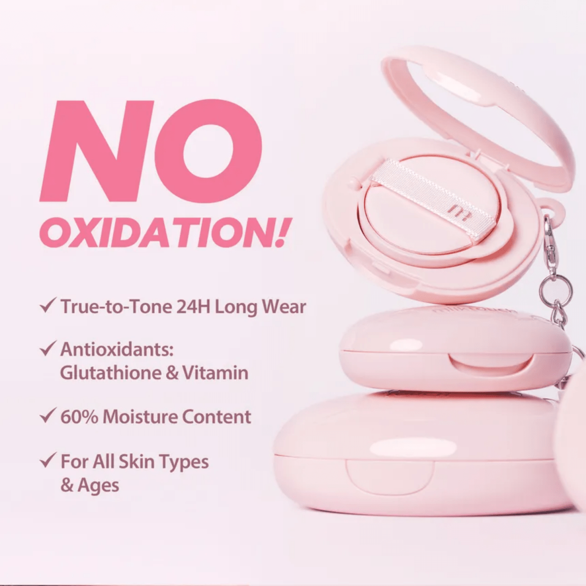 Milk Touch All-Day Skin Fit Milky Glow Cushion Mini Keyring | La Cosmetique