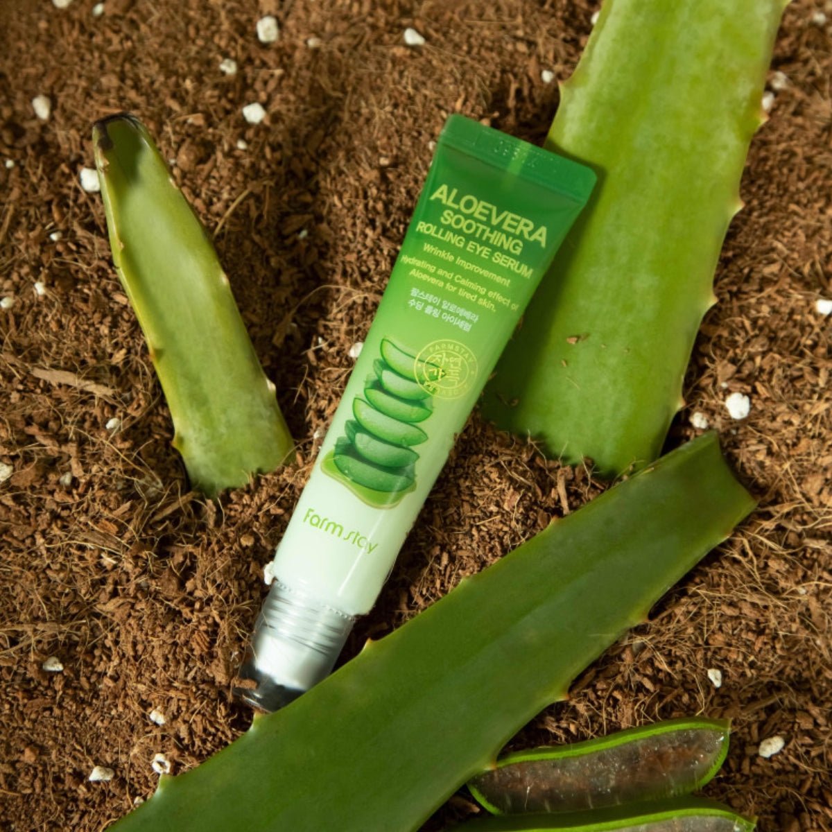 Farmstay Aloevera Soothing Rolling Eye Serum [23ml] | La Cosmetique