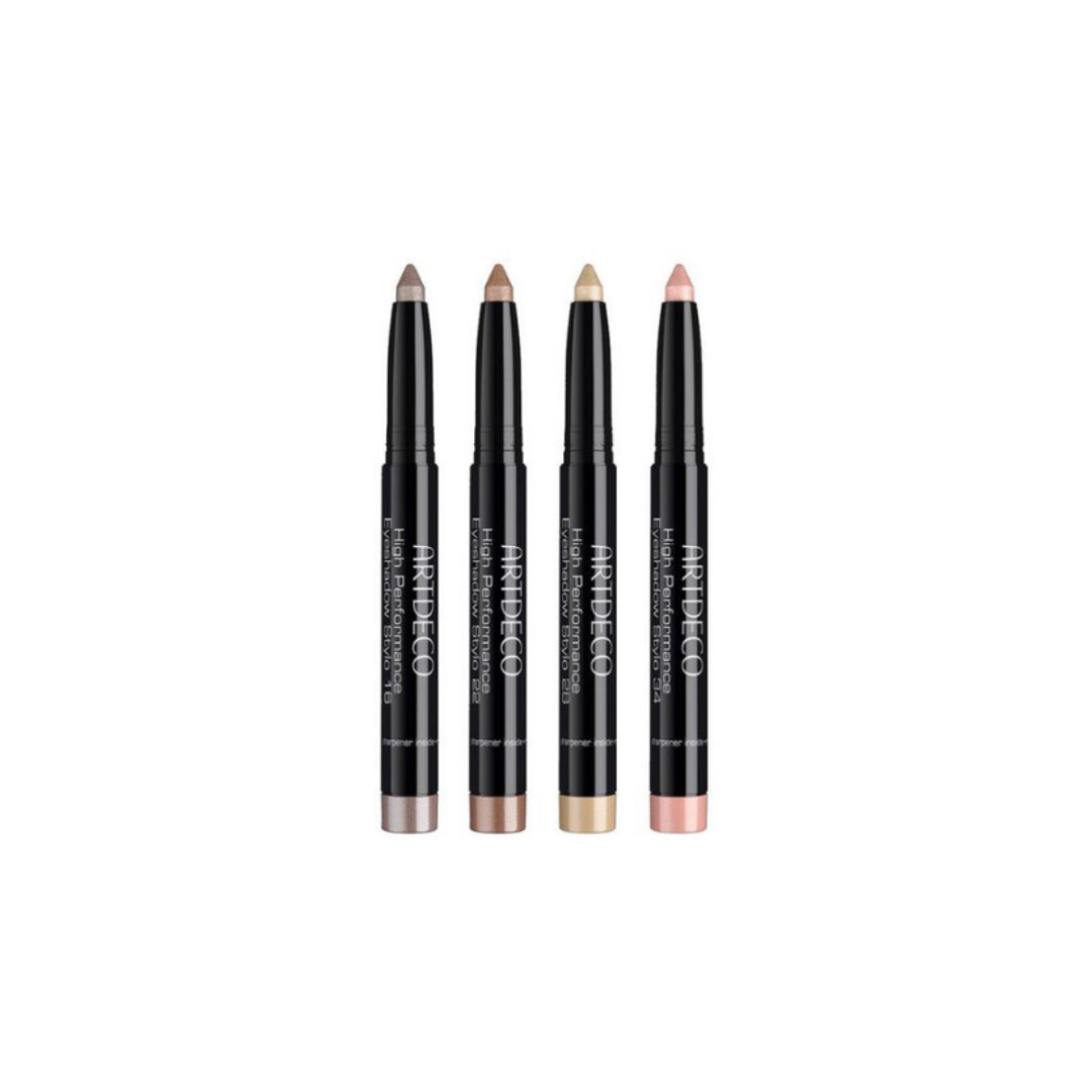 ARTDECO High Performance Eyeshadow Stylo in sleek black tube, featuring a crayon-style eyeshadow stick with a smooth, creamy texture.