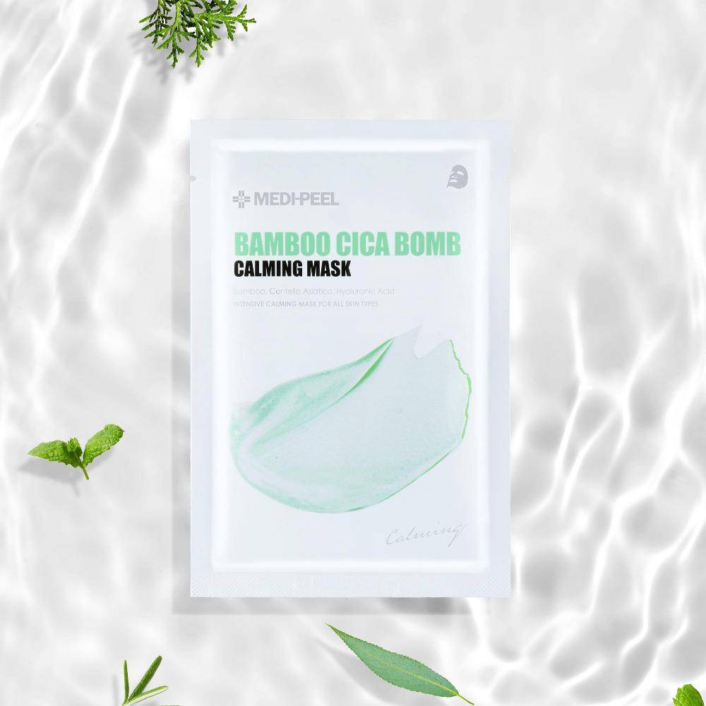 MEDIPEEL+ Bamboo Cica Bomb Calming Mask Box [10pcs] | La Cosmetique