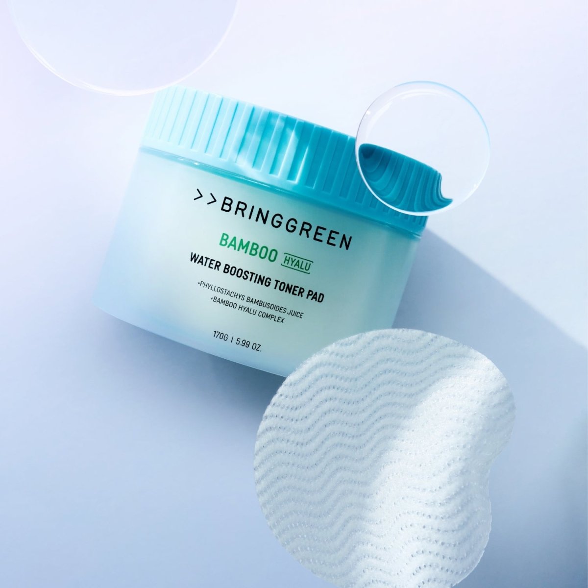 Bring Green Bamboo Hyalu Water Boosting Toner Pad + Refill | La Cosmetique