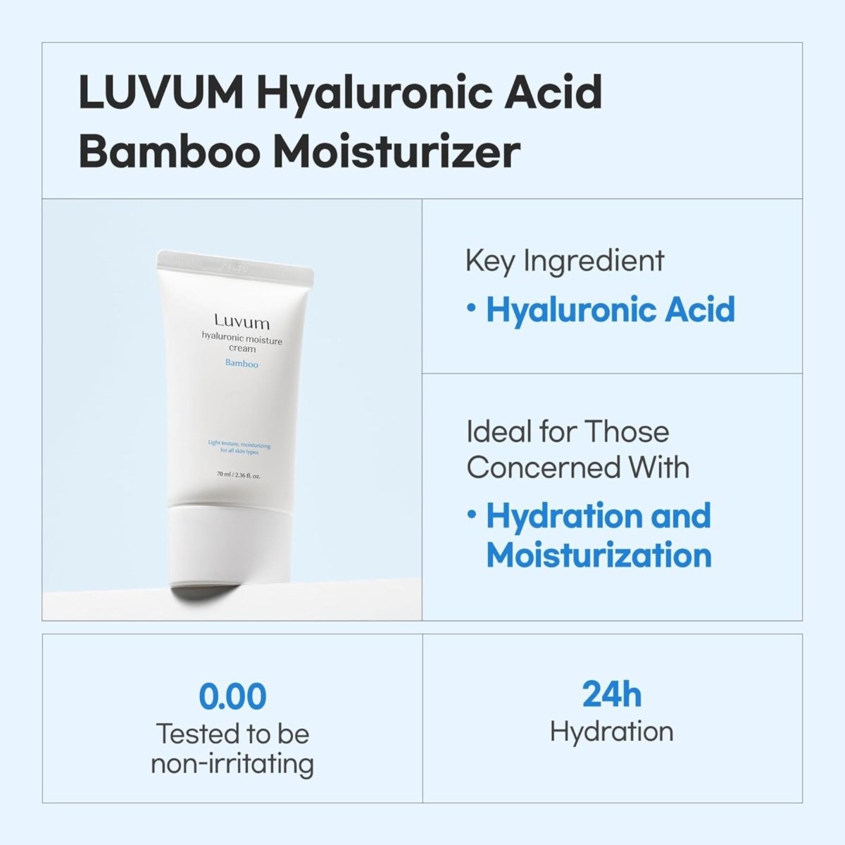 Luvum Bamboo Hyaluronic Moisture Cream 70Ml | La Cosmetique