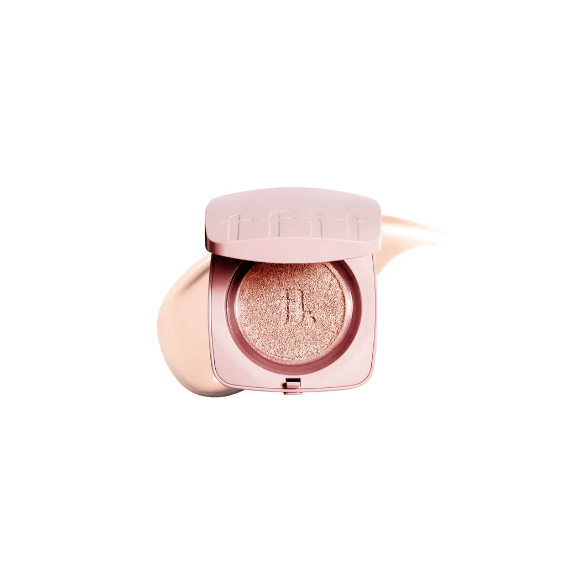 TFIT Base Fit Tone Up Sun Cushion, a cushion foundation with a smooth, natural finish and SPF protection.