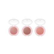 A'pieu Juicy-Pang Jelly Blusher in a vibrant pink shade, showing the compact blush with a glossy, jelly-like texture.