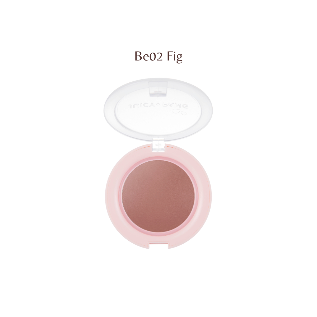 A'pieu Juicy-Pang Jelly Blusher in a soft pink shade, showcasing the blush's smooth, jelly-like texture and compact packaging.