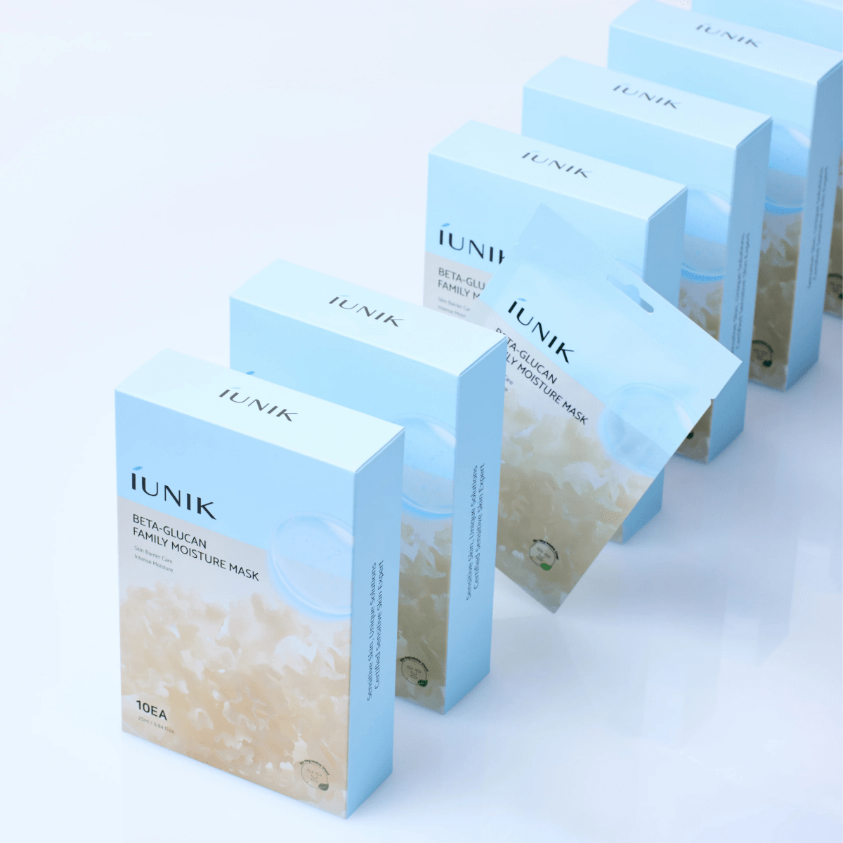 iUNIK Beta Glucan Family Moisture Mask Box [10pcs] | La Cosmetique