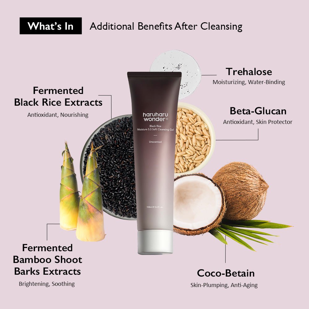 Haruharu Wonder Black Rice Moisture 5.5 Soft Cleansing Gel 100ml | La Cosmetique
