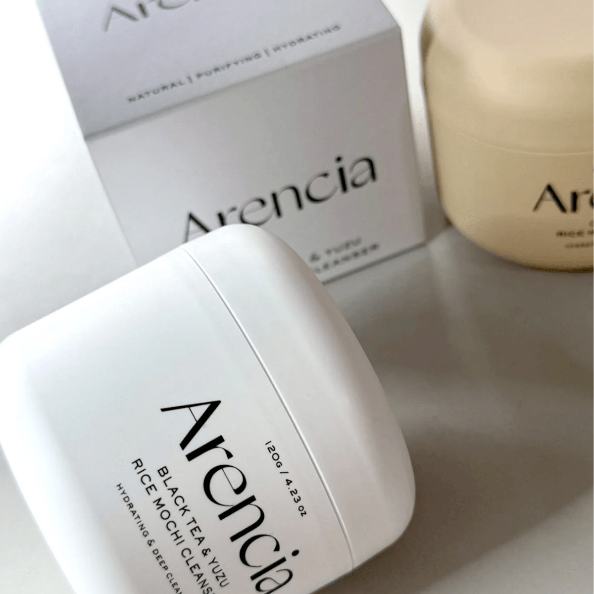 Arencia Black Tea & Yuzu Rice Mochi Cleanser [120g] | La Cosmetique