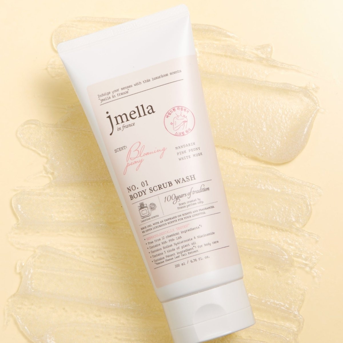 Jmella in France Blooming Peony Body Scrub Wash [200ml] | La Cosmetique