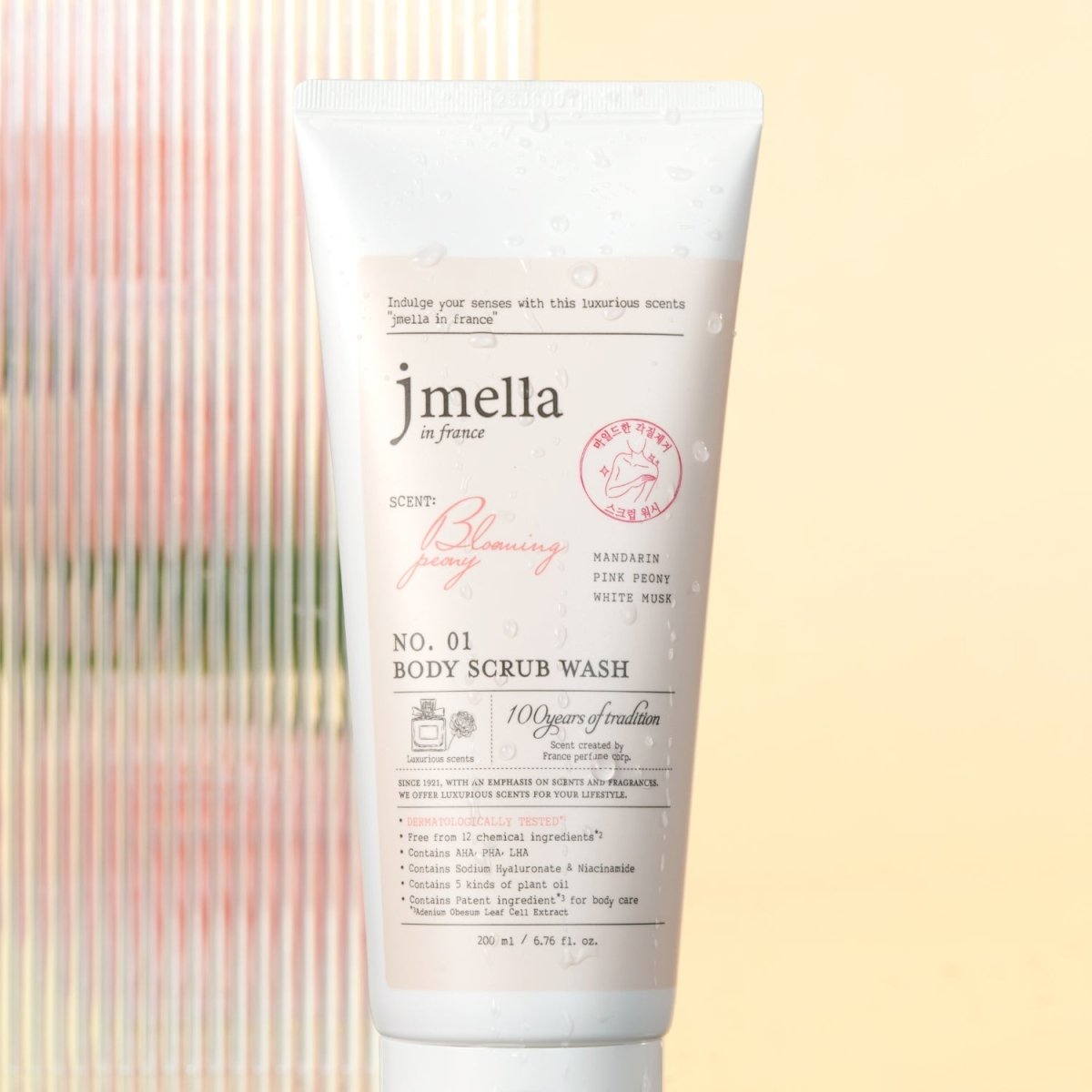 Jmella in France Blooming Peony Body Scrub Wash [200ml] | La Cosmetique