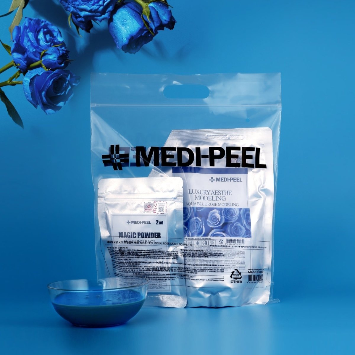 MEDIPEEL+ Blue Aqua Rose Premium Modeling Pack Set 1kg | La Cosmetique