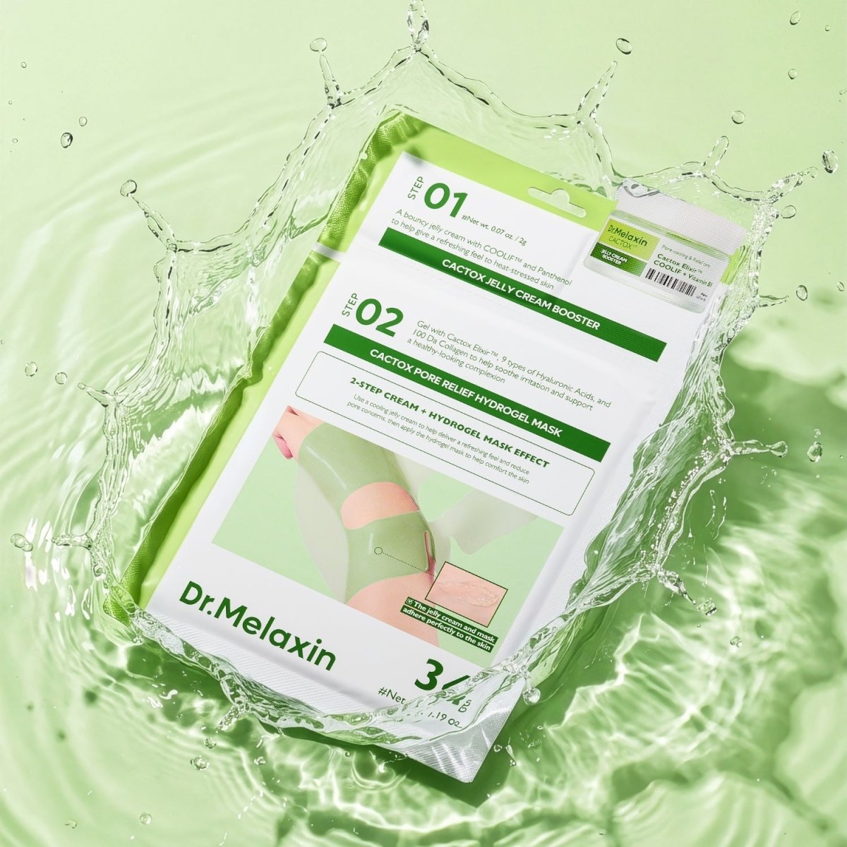 Dr.Melaxin Cactox Pore Relief Jelly Cream Hydrogel Mask Box [4pcs] | La Cosmetique