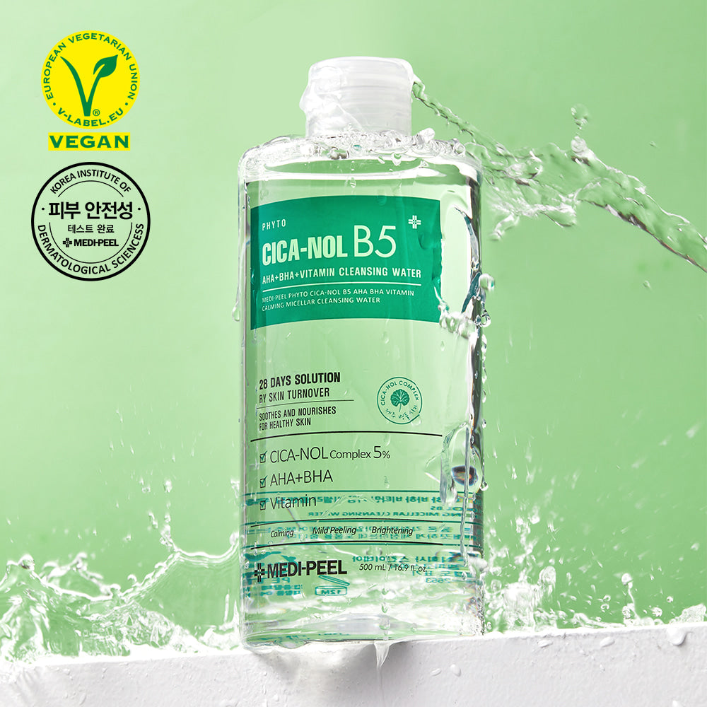 MEDI-PEEL Phyto Cica-Nol B5 Aha Bha Vitamin Calming Micellar Cleansing Water 500ml - Shop K-Beauty in Australia