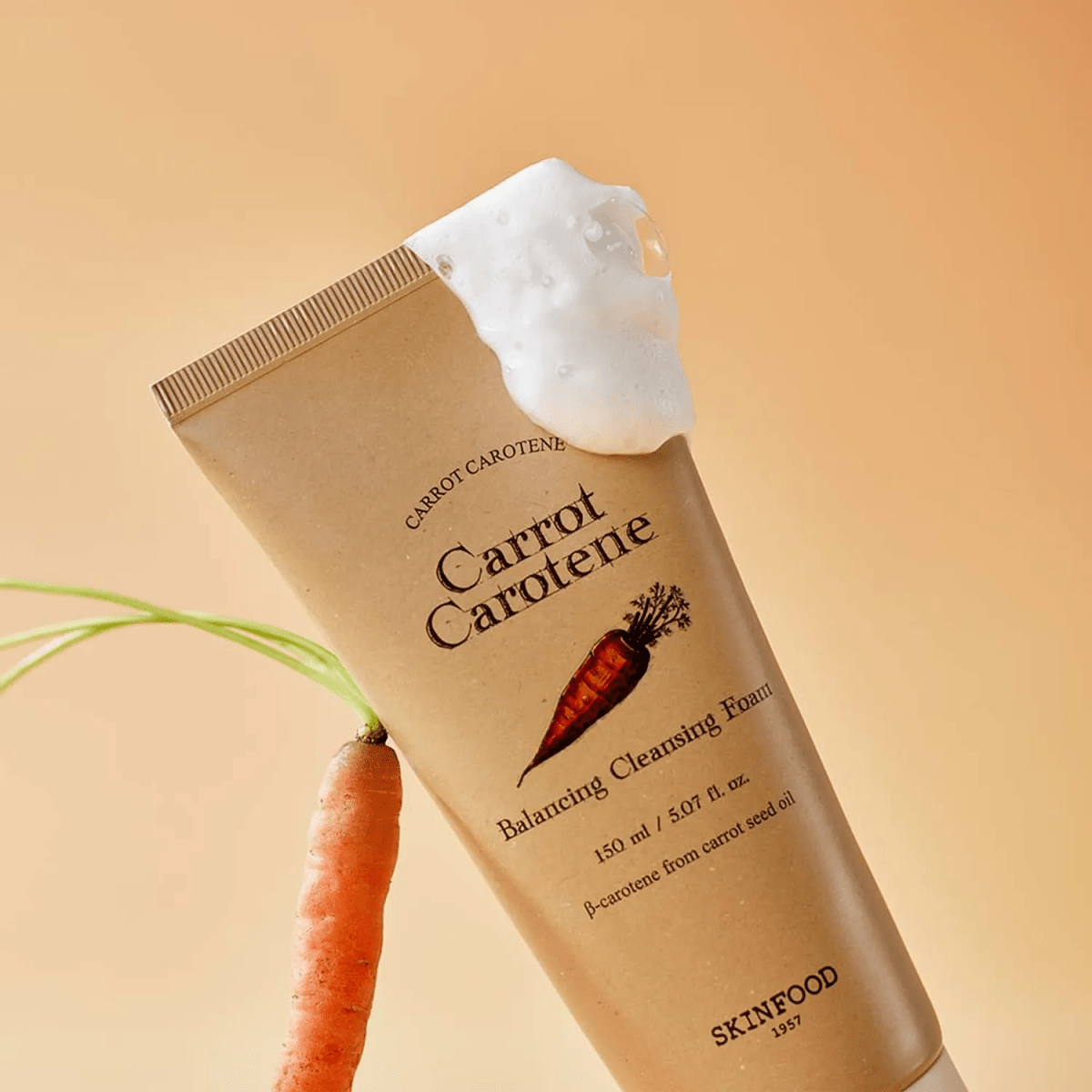 Skinfood Carrot Carotene Balancing Cleansing Foam [150ml] | La Cosmetique