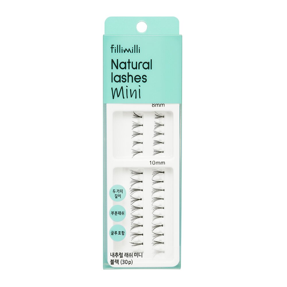 Fillimilli Natural Lashes Mini Black 30pcs - Shop K-Beauty in Australia