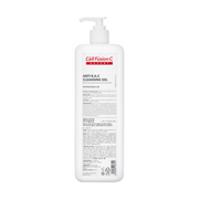 Cell Fusion C Expert Anti B.A.C Cleansing Gel in a 1000ml bottle, showing the clear gel and foam cleanser texture.