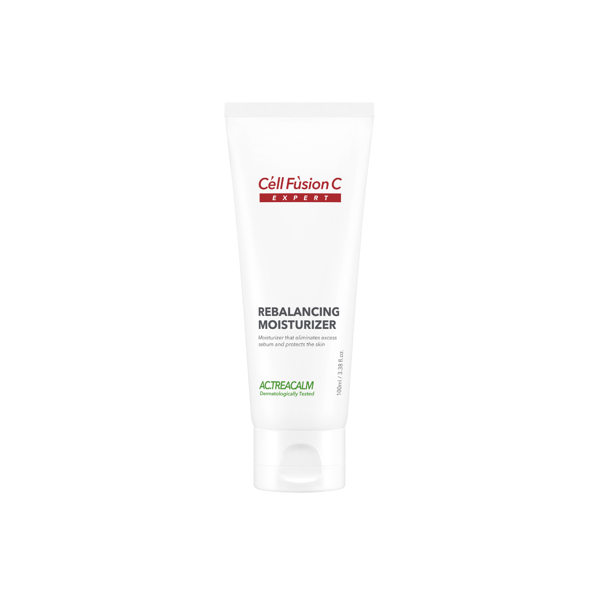 Cell Fusion C Expert Rebalancing Moisturizer in a 100ml jar, showcasing a smooth, hydrating face moisturizer formula.