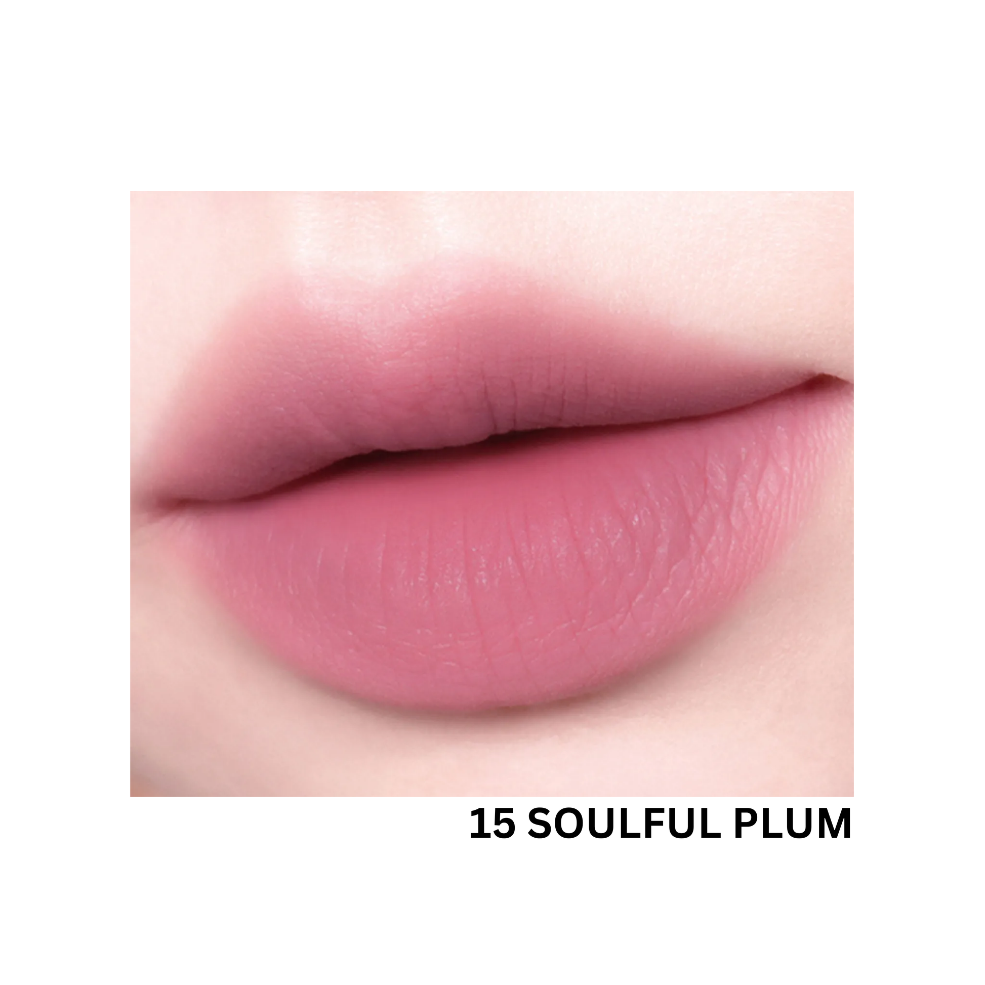 Peripera Over Blur Tint lip tint in a soft, natural shade, applied on lips with a smooth, blurred finish.