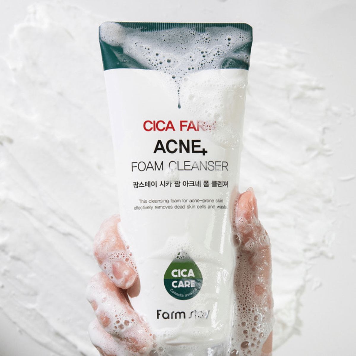 Farmstay Cica Farm Acne Foam Cleanser [180ml] | La Cosmetique