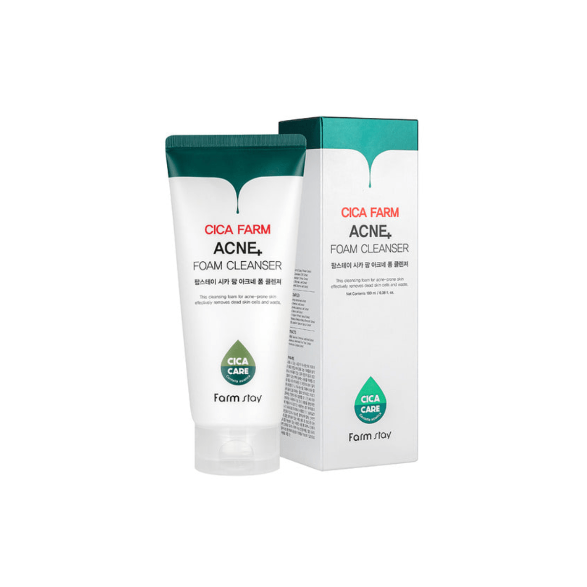 Farmstay Cica Farm Acne Foam Cleanser [180ml] | La Cosmetique