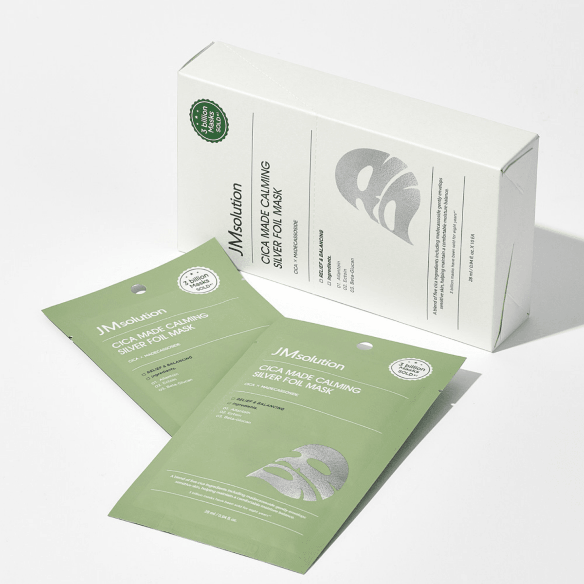 JMsolution Cica Made Calming Silver Foil Mask Box [10pcs] | La Cosmetique
