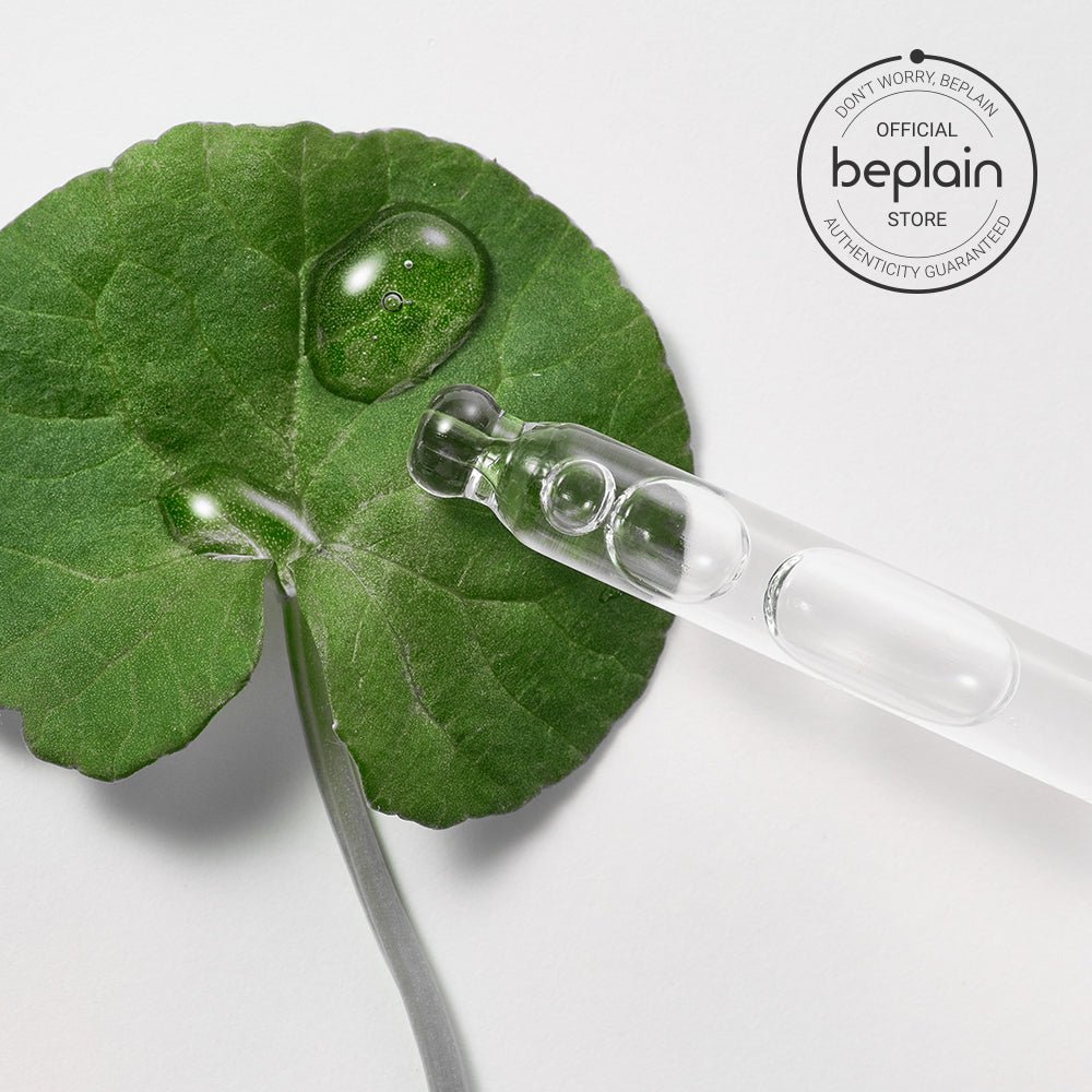 Beplain Cicaful Ampoule 30ml bottle and packaging for soothing skincare application