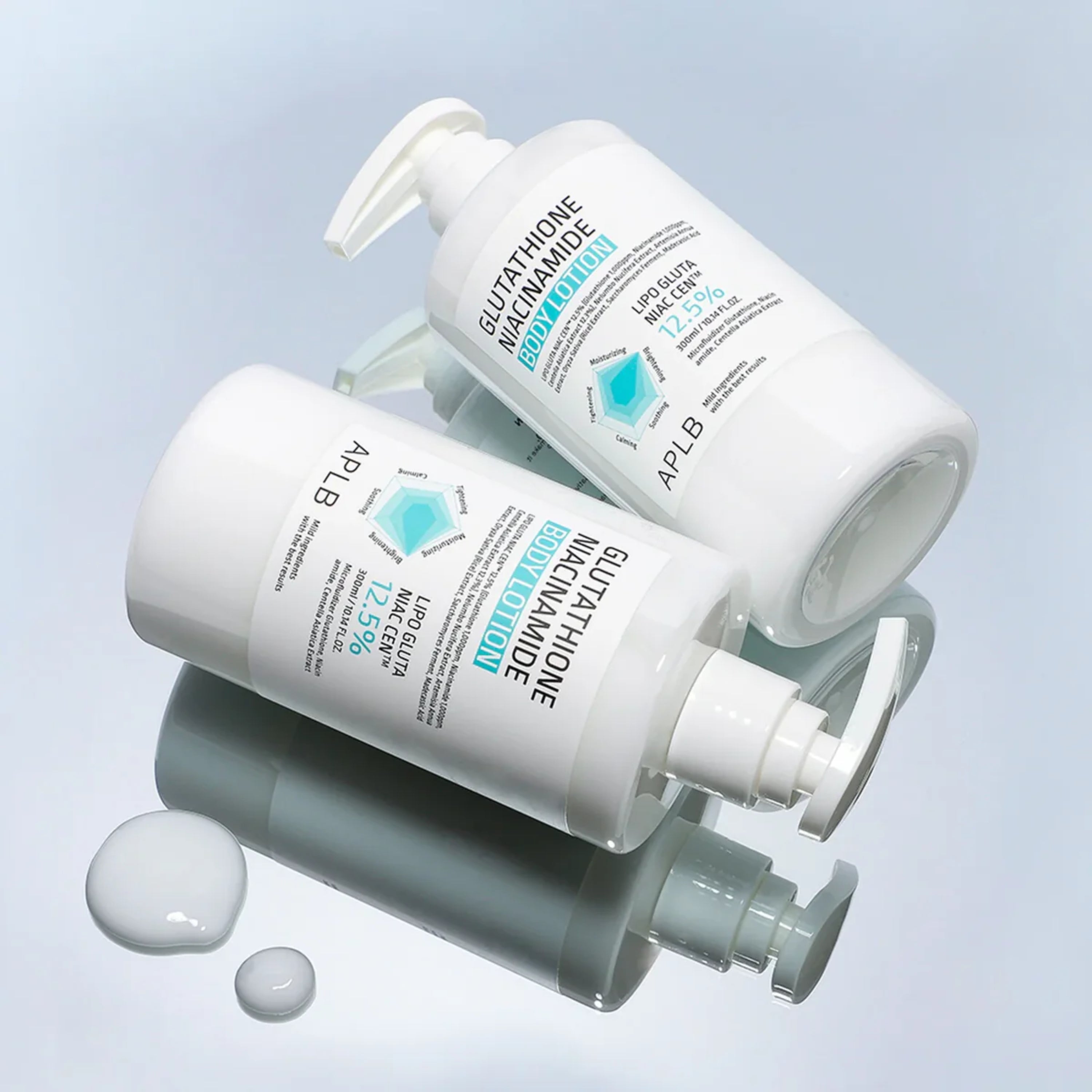 APLB Glutathione Niacinamide Body Lotion 300ml bottle showing the product packaging and label.