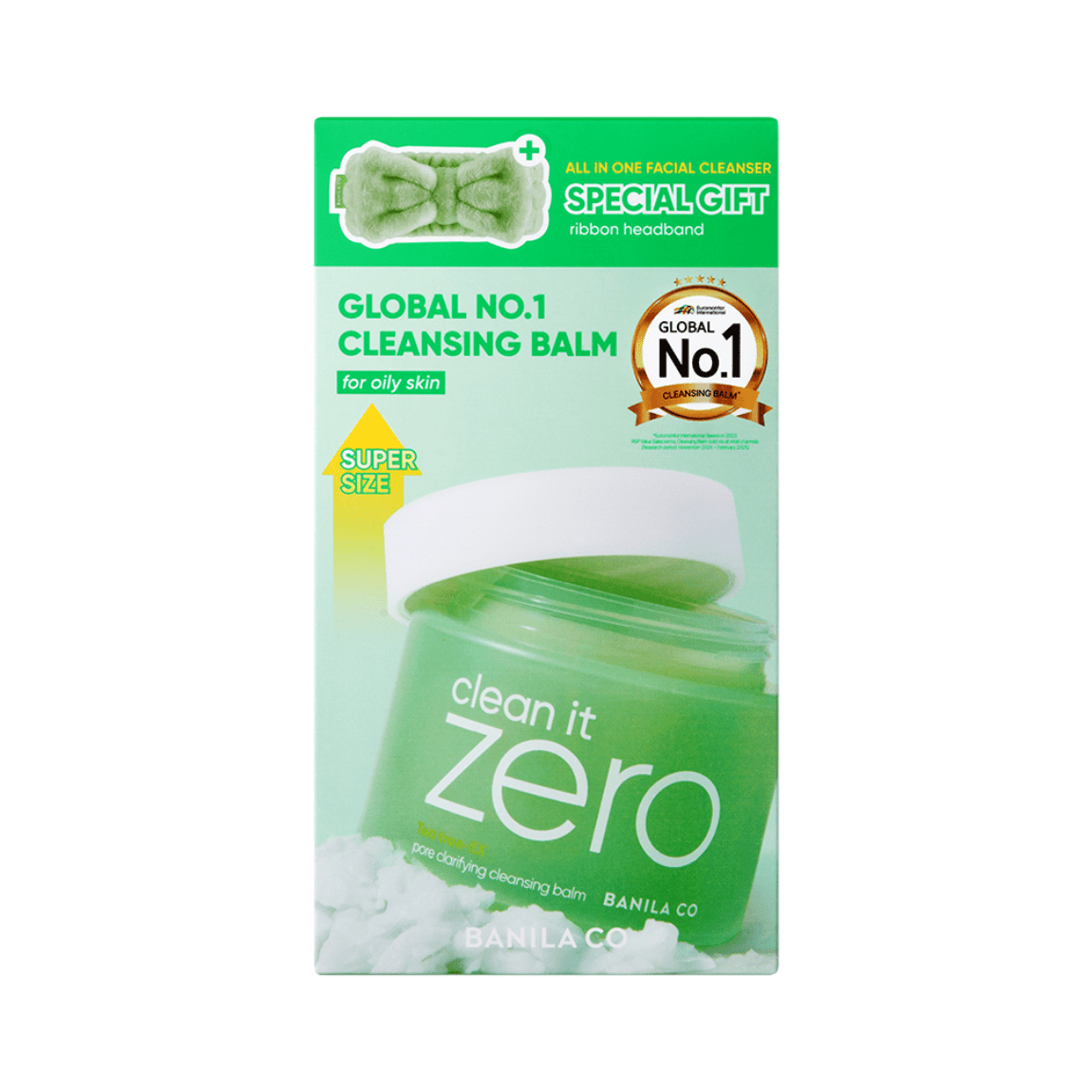 Banila Co Clean It Zero Cleansing Balm Special Gift Set Pore Clarifying 180ml + Mint Headband | La Cosmetique