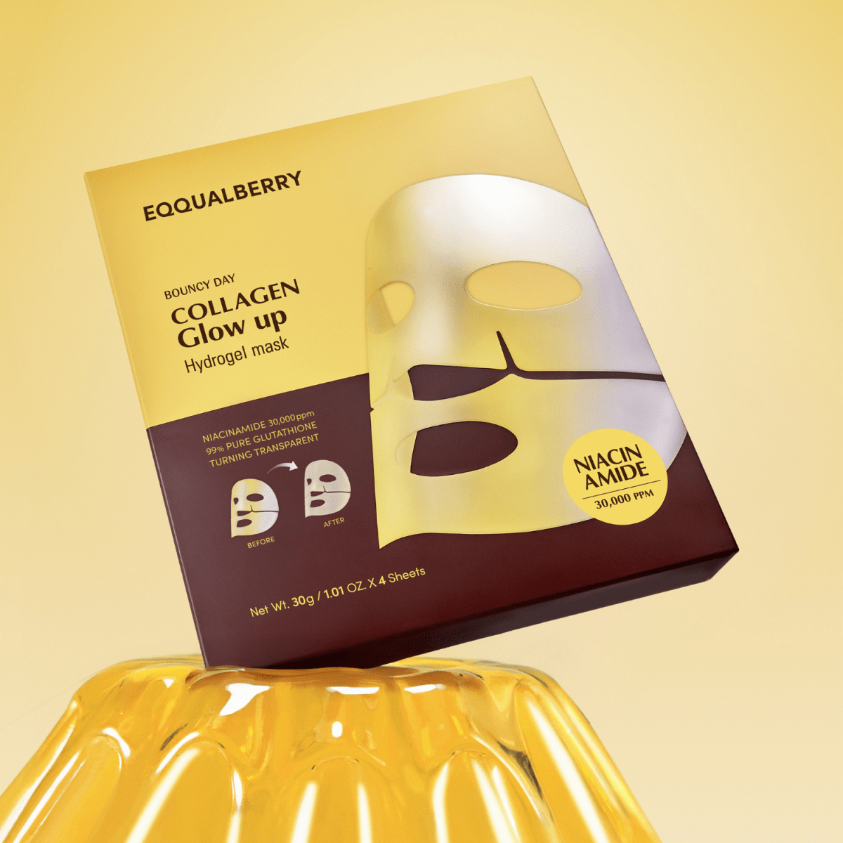 Eqqualberry Collagen Glow Up Hydrogel Mask 1pc | La Cosmetique