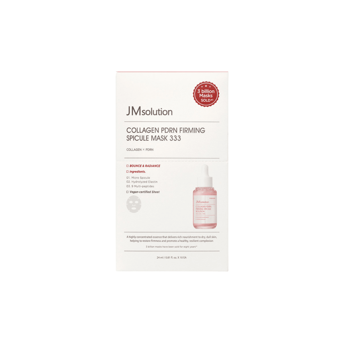 JMsolution Collagen PDRN Firming Spicule Mask Box 333 [10pcs] | La Cosmetique