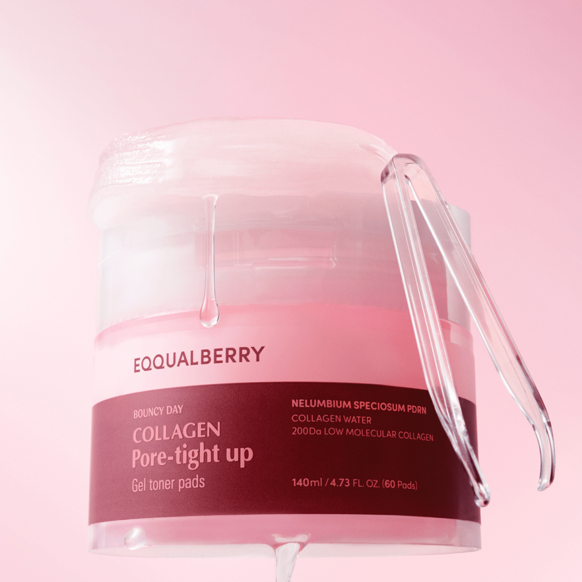 Eqqualberry Collagen Pore Tight Up Gel Toner Pad 60pcs | La Cosmetique