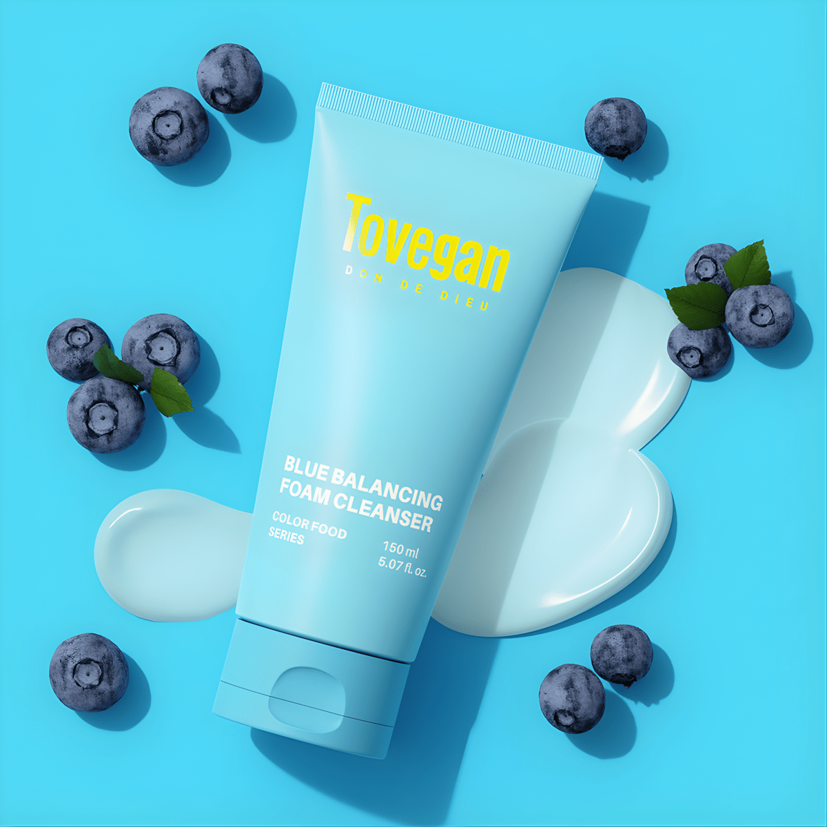 Tovegan Colorfood Series Blue Balancing Foam Cleanser 150ml | La Cosmetique